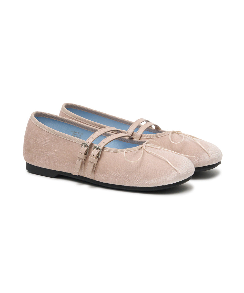 Rockfish - Square Toe Two Strap Maryjanes (Velvet)