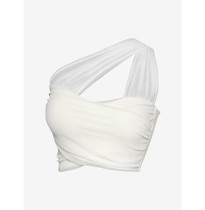 GRANDELINE - El-Flex P See-through One-Shoulder Bra Top 香草白 商品圖片