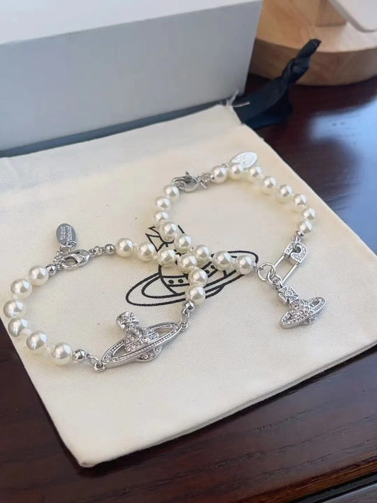 Vivienne Westwood Mini Bas Relief Pearl Bracelet 經典珍珠手鏈 商品圖片 2