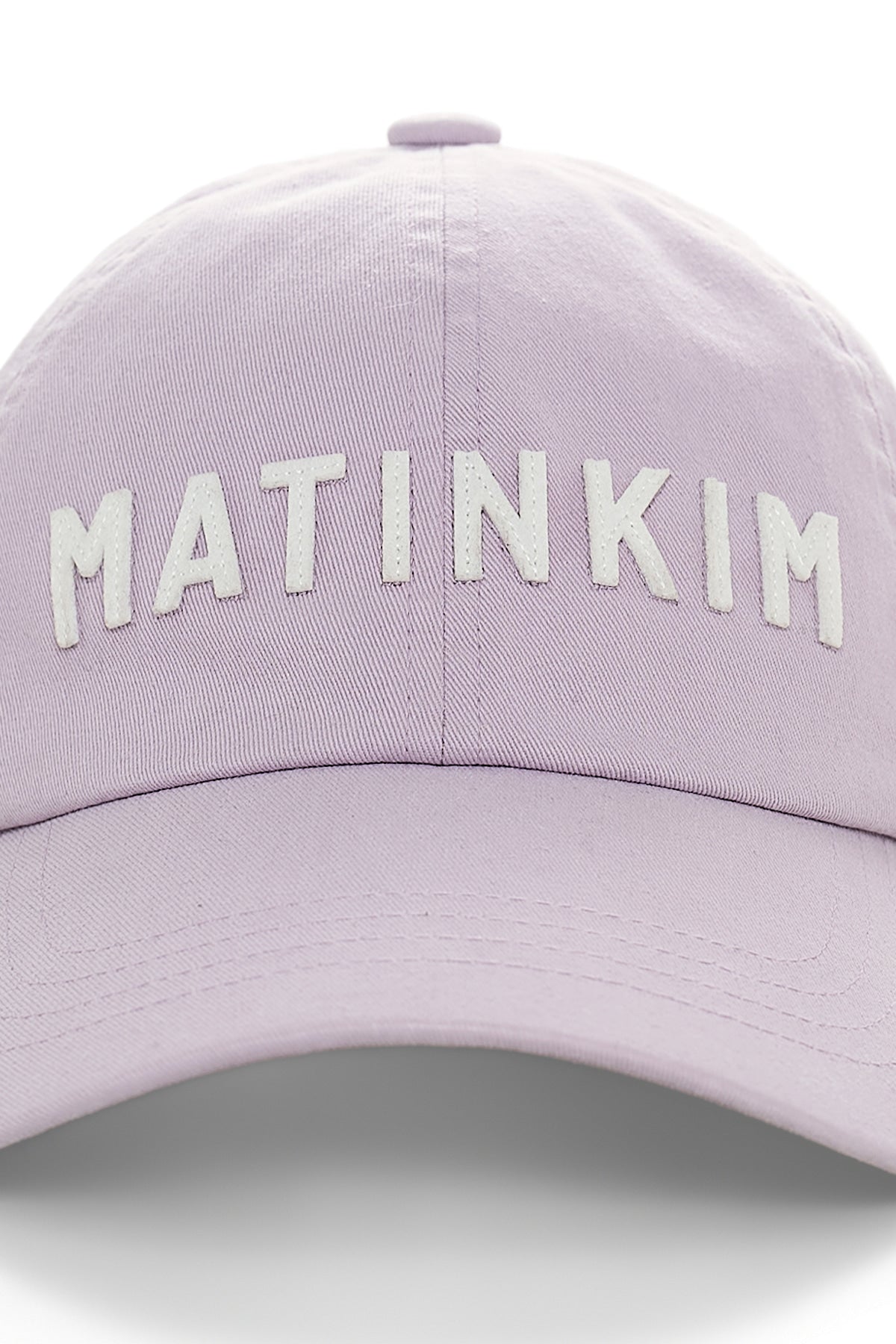 Matin Kim Applique Felt Logo Ball Cap in Lilac 紫藍色 細節圖 3
