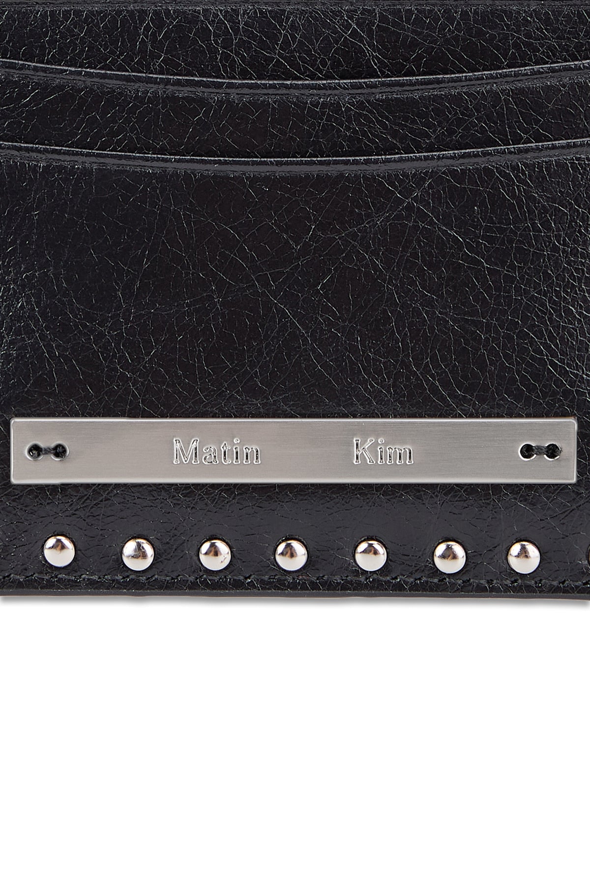 Matin Kim Western Stud Card Wallet in Black 黑色 細節圖 3