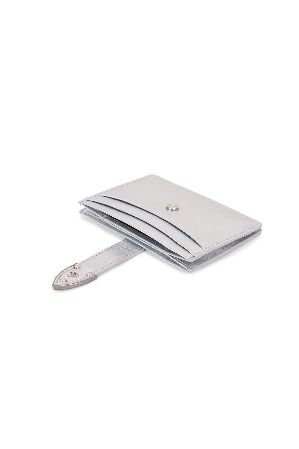 Matin Kim Western Buckle Card Wallet in Silver 銀色 細節圖 3