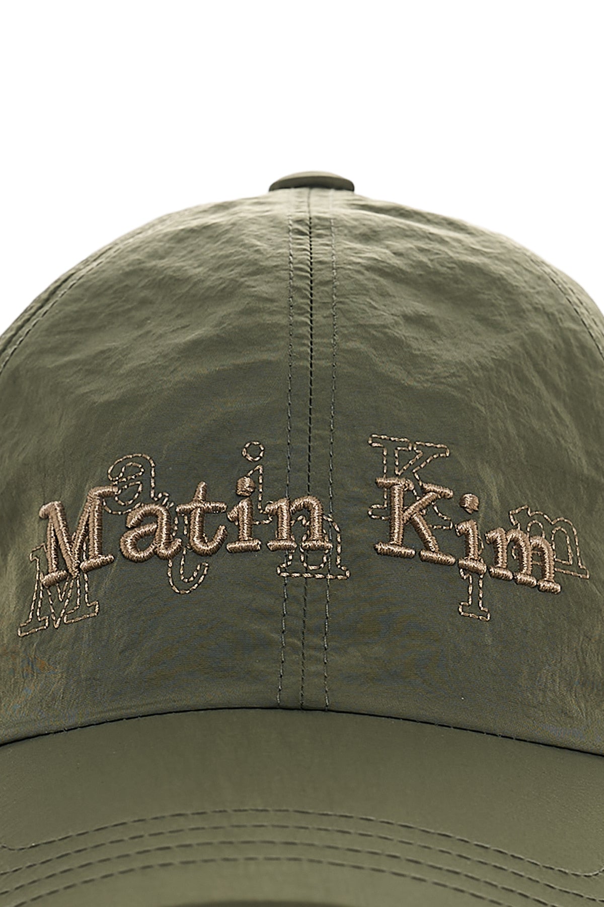 Matin Kim Overlay Logo Ball Cap in Khaki 卡其色 細節圖 3