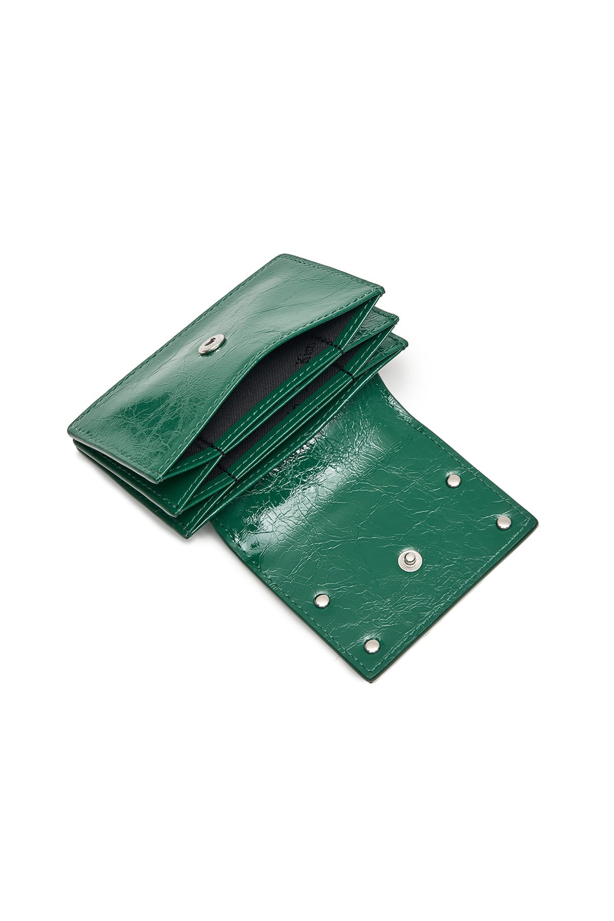 Matin Kim Glazed Accordion Wallet in Green 綠色 細節圖 3