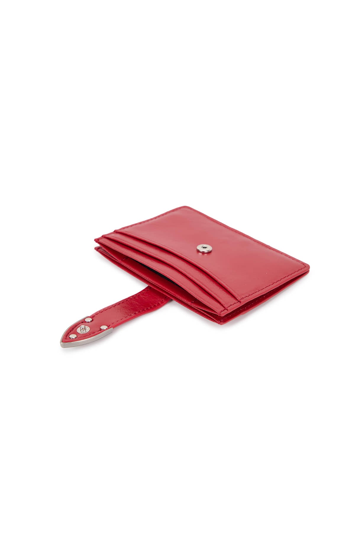 Matin Kim Western Buckle Card Wallet in Red 紅色 細節圖 3