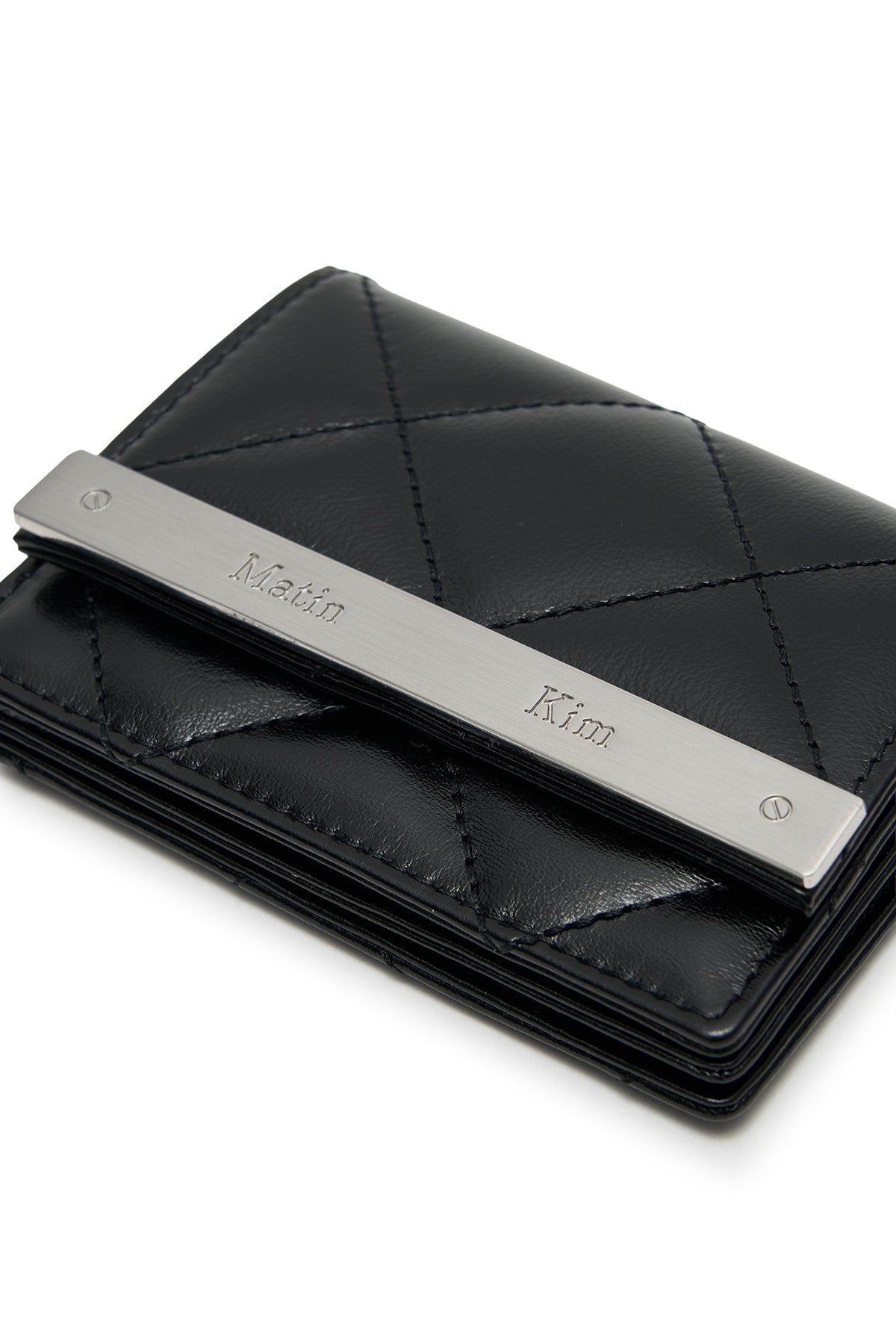 Matin Kim Puff Quilt Wallet in Black 黑色 細節圖 4