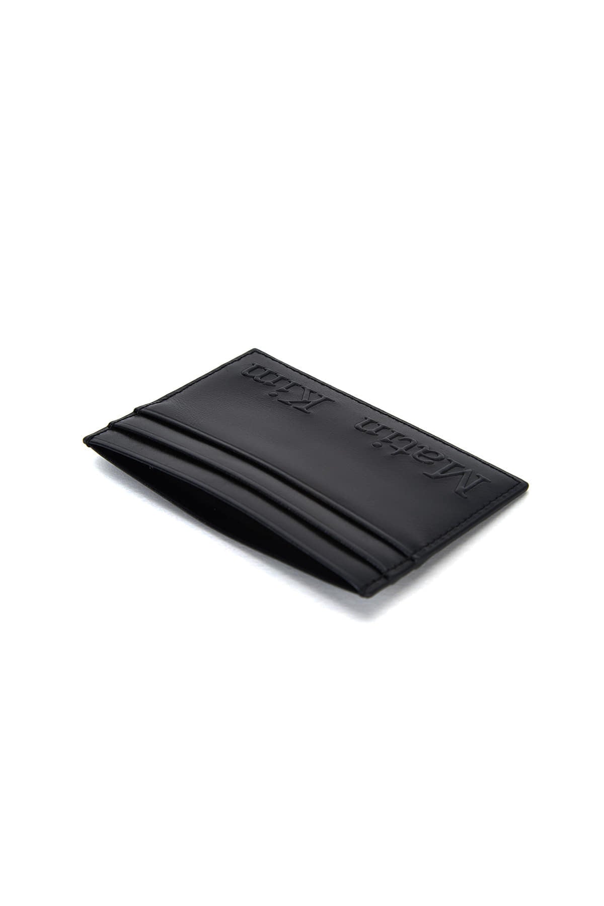 Matin Kim Embossed Logo Card Wallet in Black 黑色 細節圖 3
