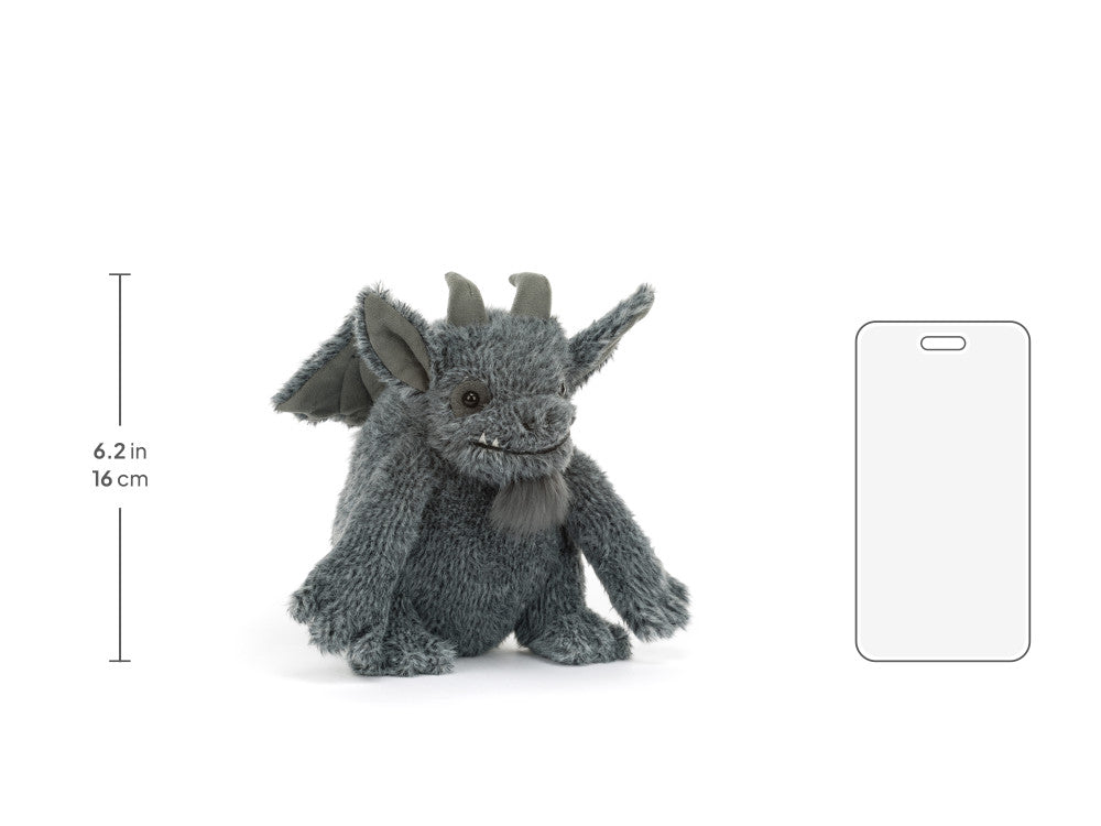 Jellycat Growlston Gargoyle 石像鬼毛公仔比例圖