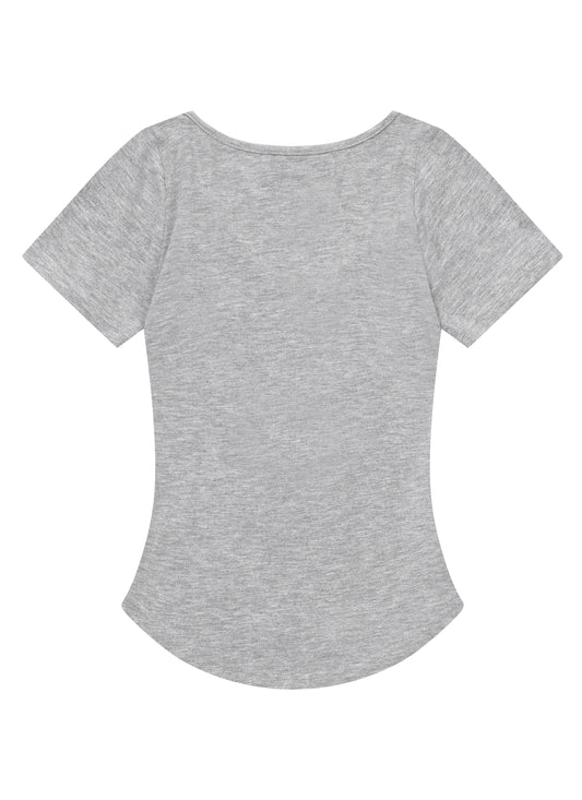 MUCENT Haring Snap Button U-Neck Half T main image 2