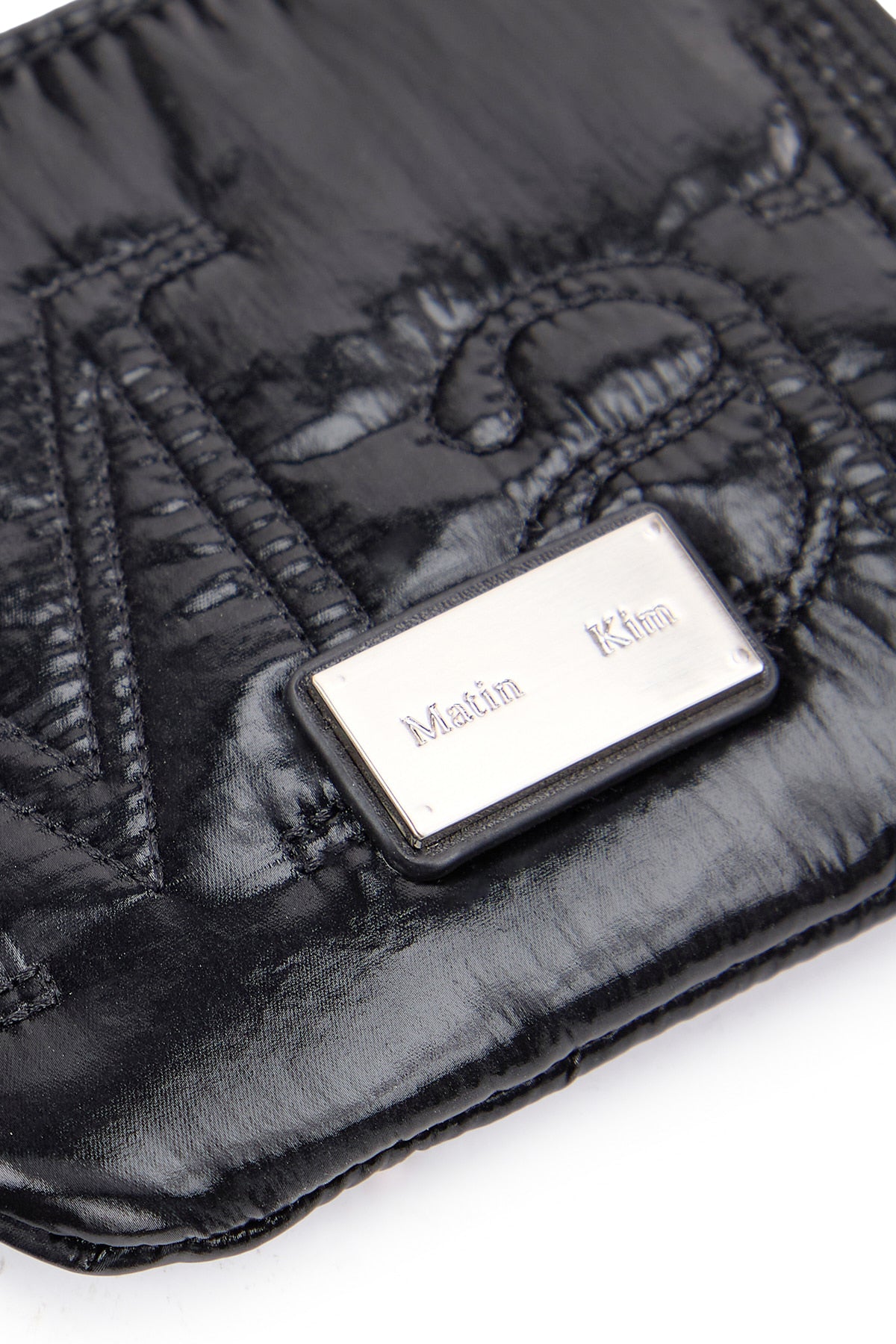 Matin Kim Logo Stitch Sporty Wallet in Black 黑色 細節圖 2