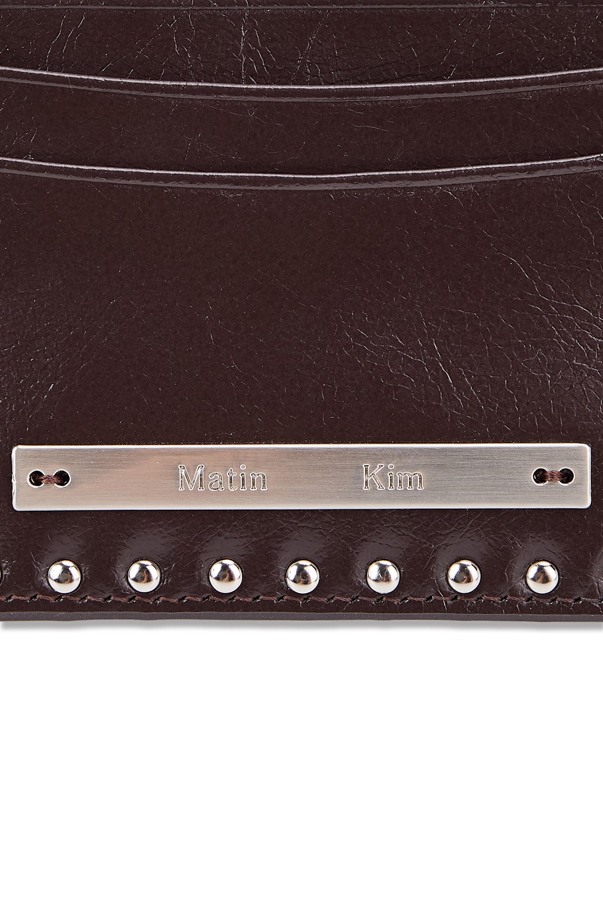 Matin Kim Western Stud Card Wallet in Brown 啡色 細節圖 3