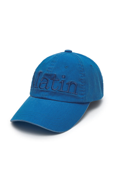Matin Kim Matin Logo Washed Ball Cap in Blue 藍色 細節圖 1