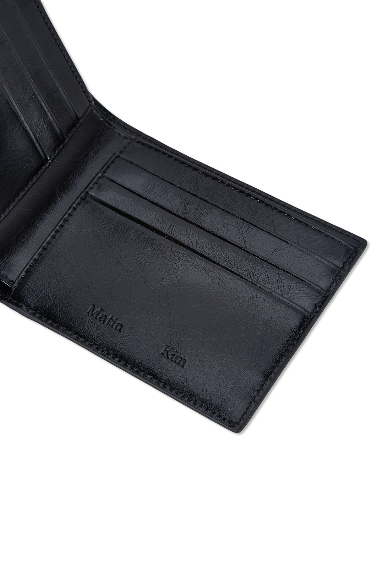 Matin Kim Steel Logo Business Wallet in Black 黑色 細節圖 3