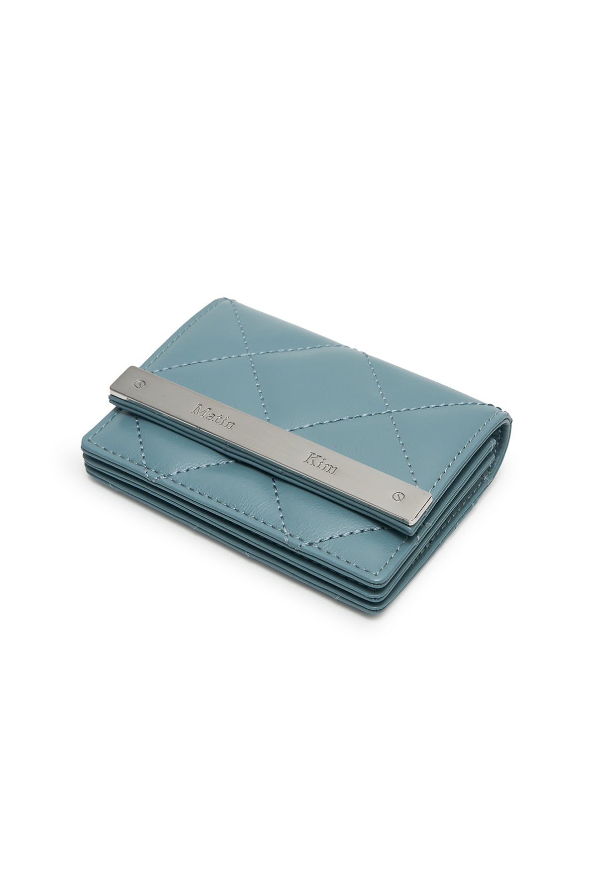 Matin Kim Puff Quilt Wallet in Blue 藍色 細節圖 2