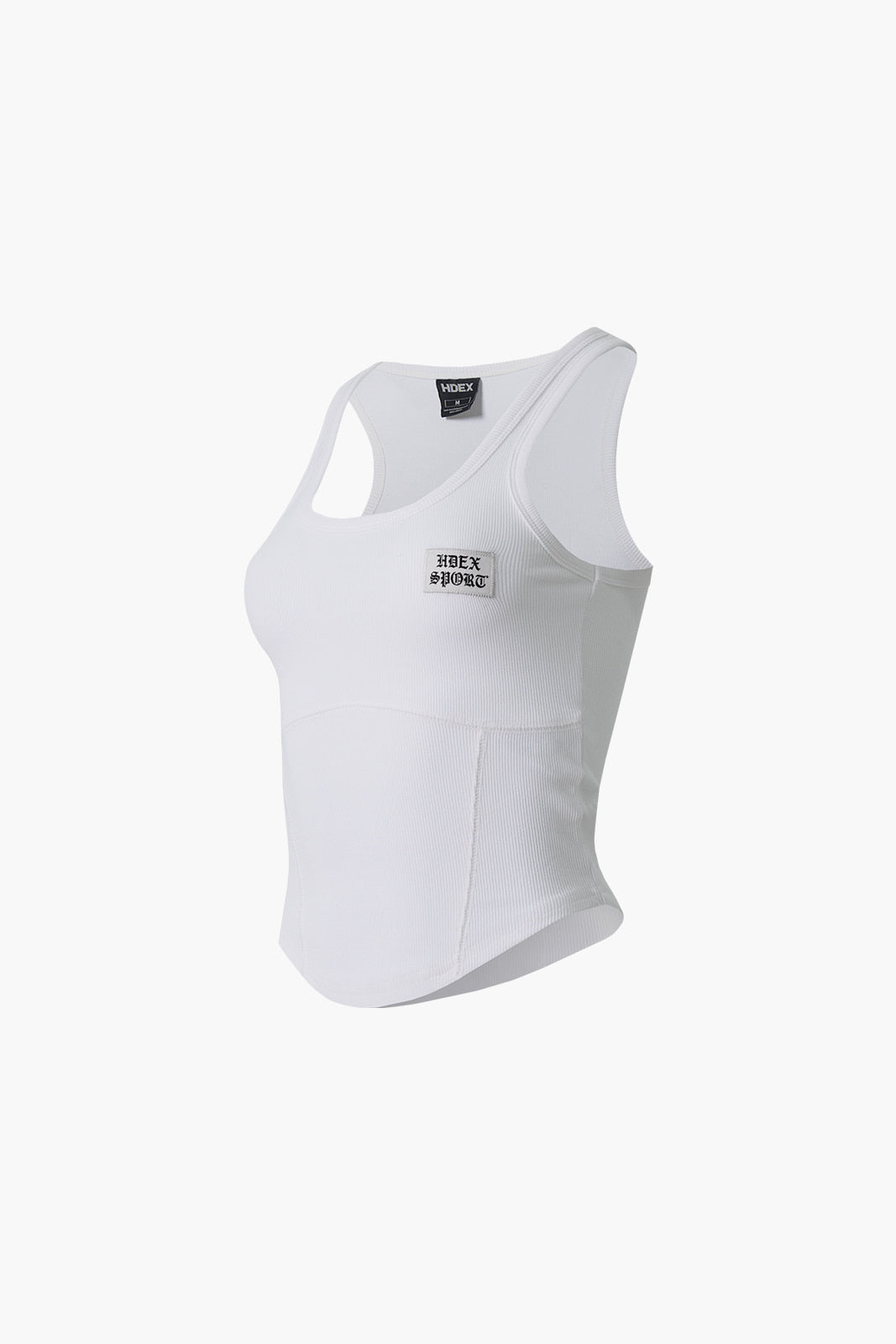 HDEX Cover Stitch Tank Top White - Model