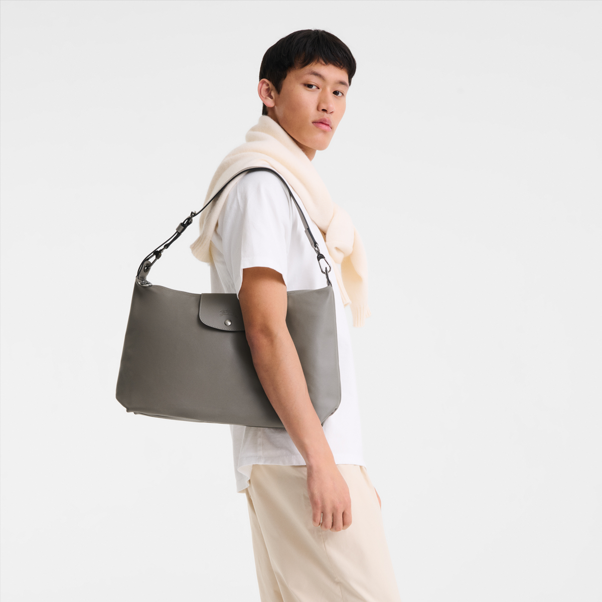 Longchamp Le Pliage Xtra XL Hobo Bag Turtledove 灰褐色 官方圖 7