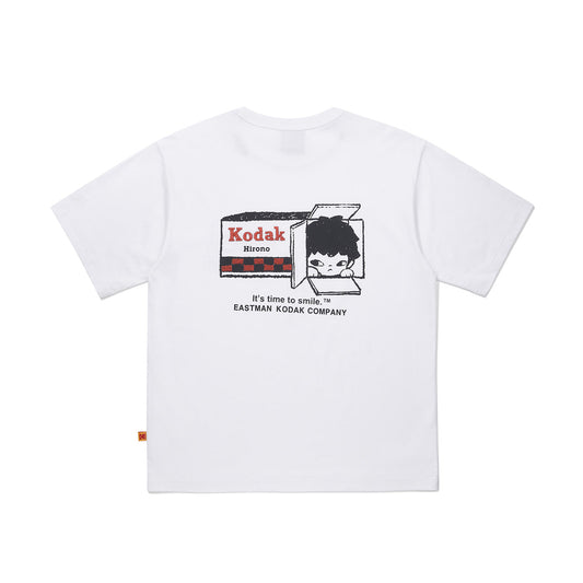 KODAK Hirono Pigment Washing Graphic Short Sleeve T-Shirt White image 2