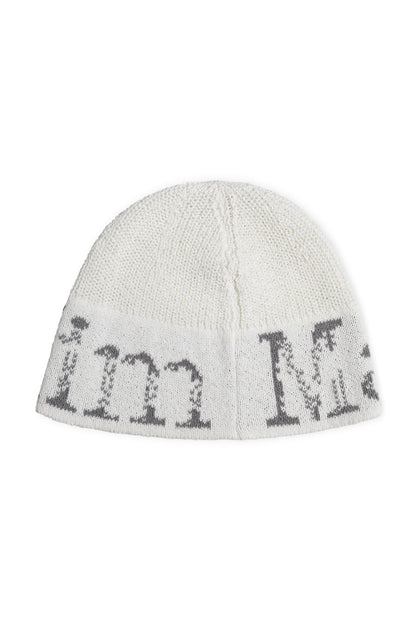 Matin Kim Cracked Logo Light Bucket Beanie in Ivory 象牙白 細節圖 2