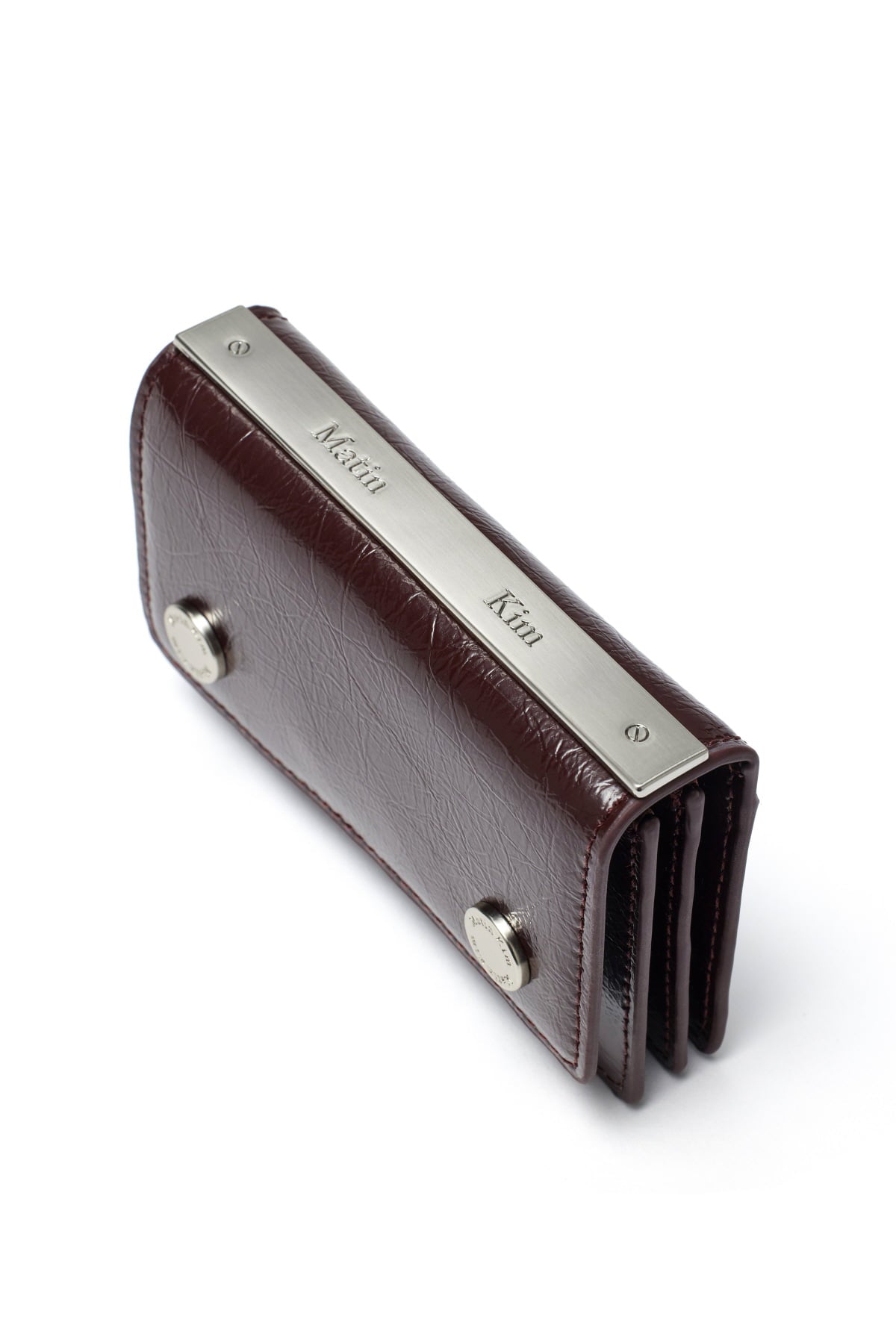 Matin Kim Pocketpack Accordion Wallet in Burgundy 酒紅色 細節圖 3