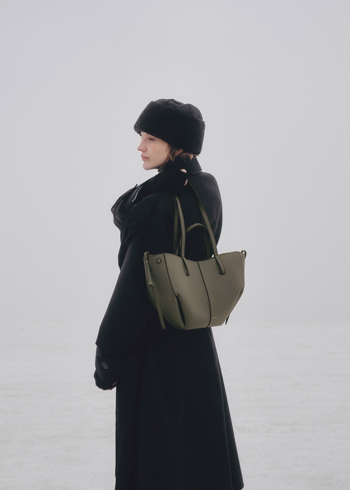 Polène Cyme Mini - Textured Smoky Green