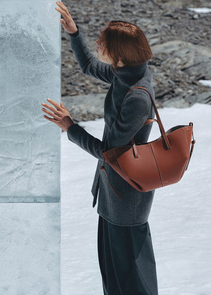 Polène Cyme Mini - Textured Cognac
