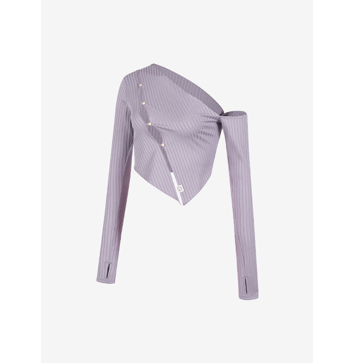 GRANDELINE - El-Flex Rib Diagonal Cutout Long Sleeve 紫 商品圖片