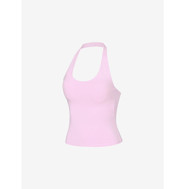 Halter Tank Top 粉紅 上身