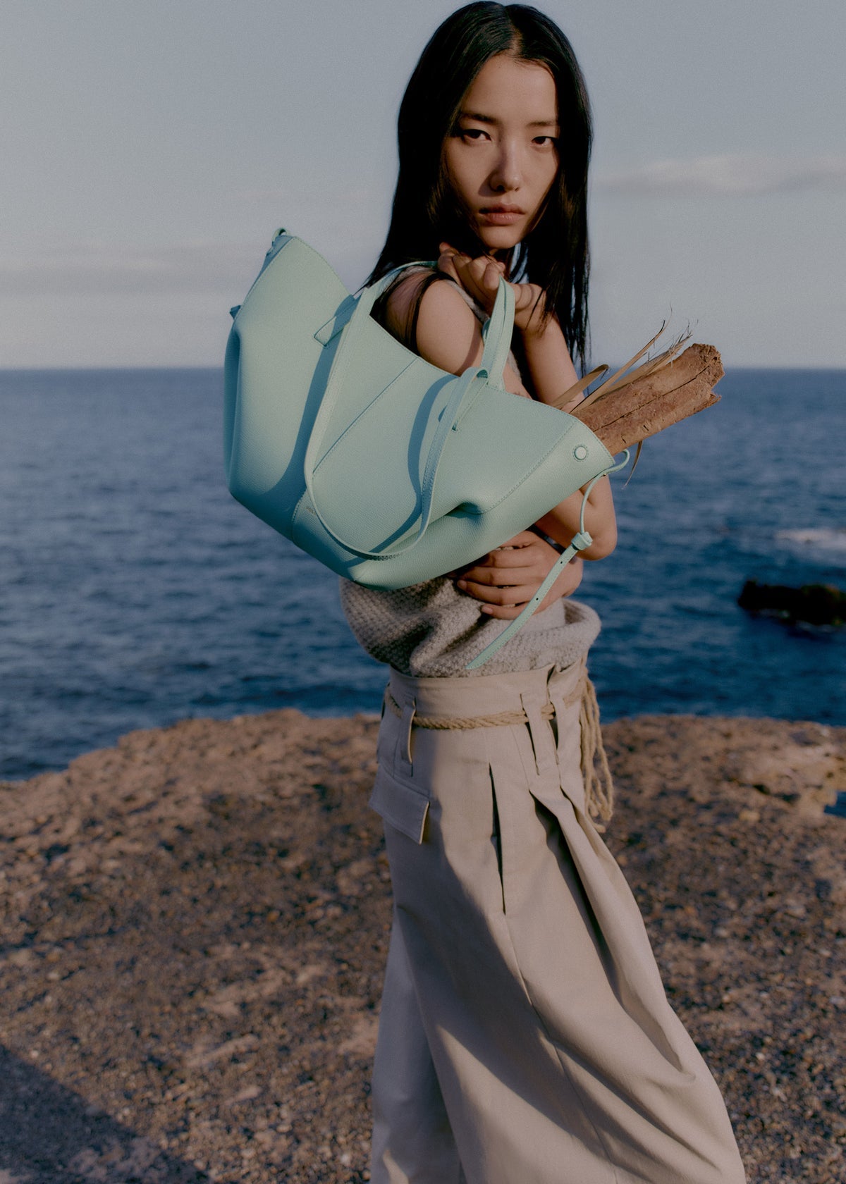 Polène Cyme Mini - Textured Sea Foam