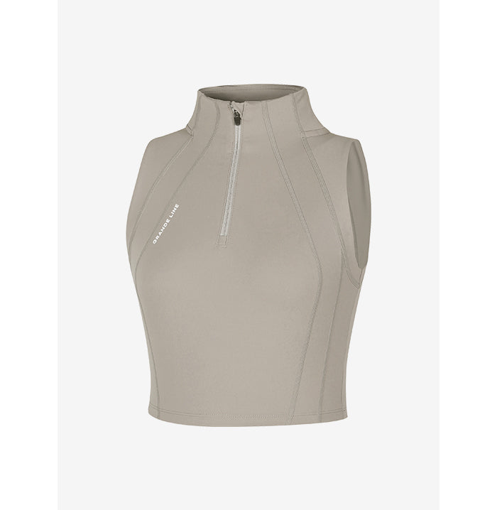 GRANDELINE - El-Flex P Half Zip-up Sleeveless 可可棕 商品圖片