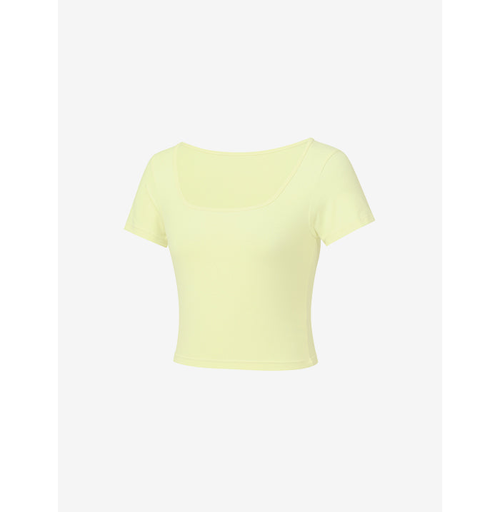 GRANDELINE - El-Soft Square Neck Crop Top 檬檬黃 商品圖片