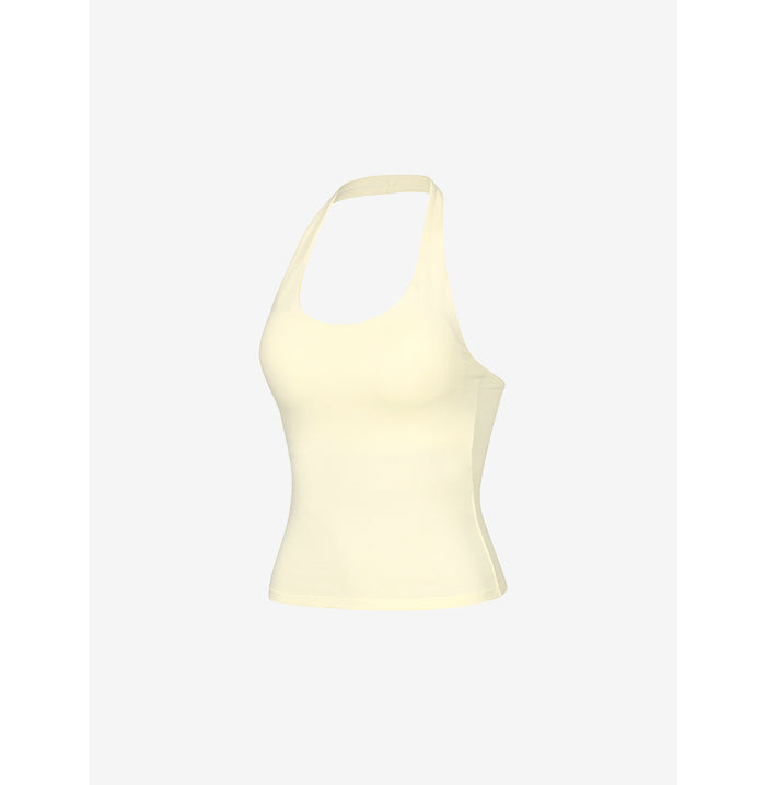 Halter Tank Top 牛油黃 上身