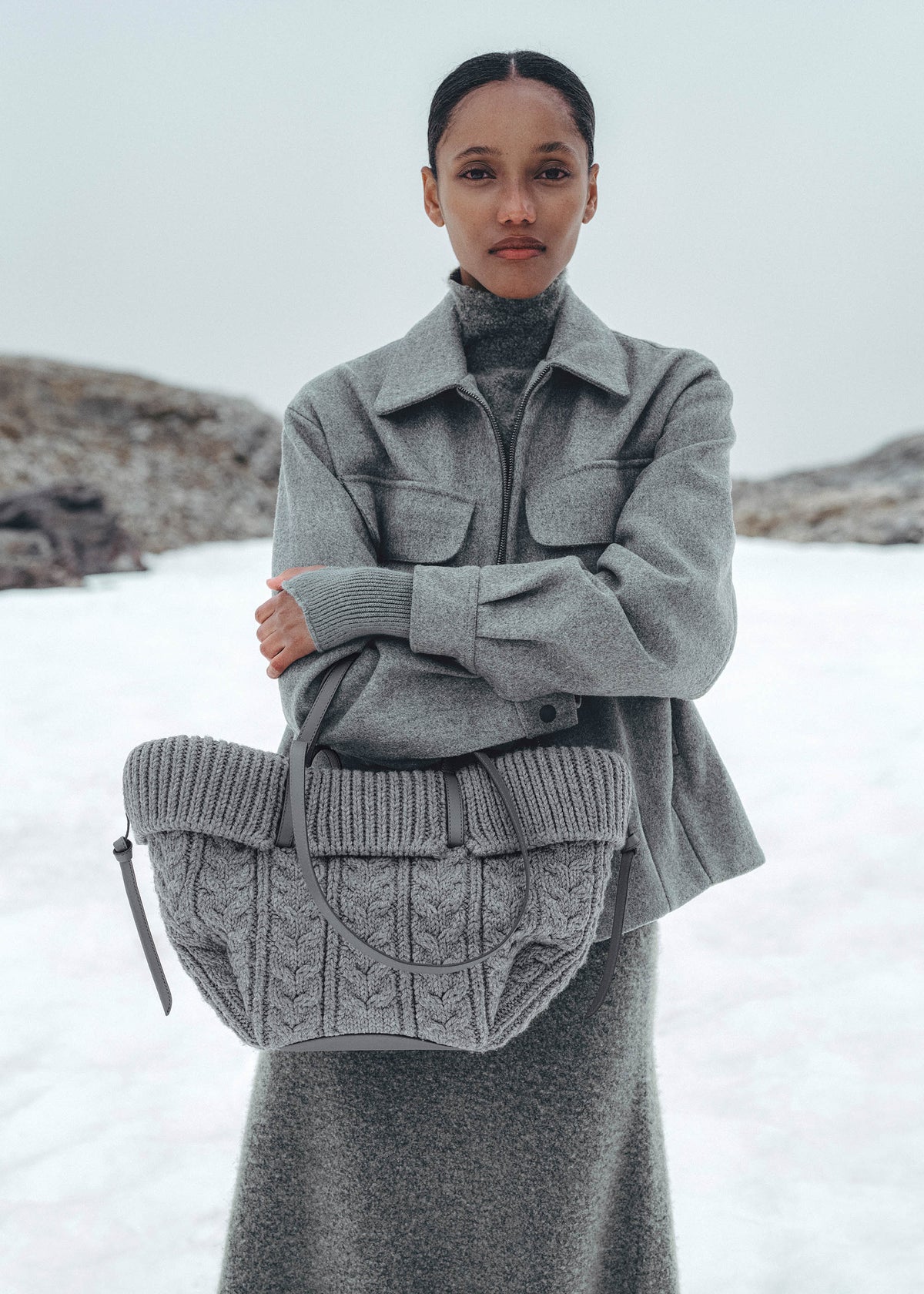 Polène Cyme Mini - Merino Stone