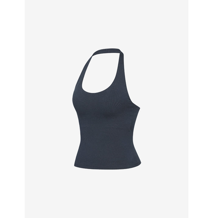 Halter Tank Top 海軍藍 上身