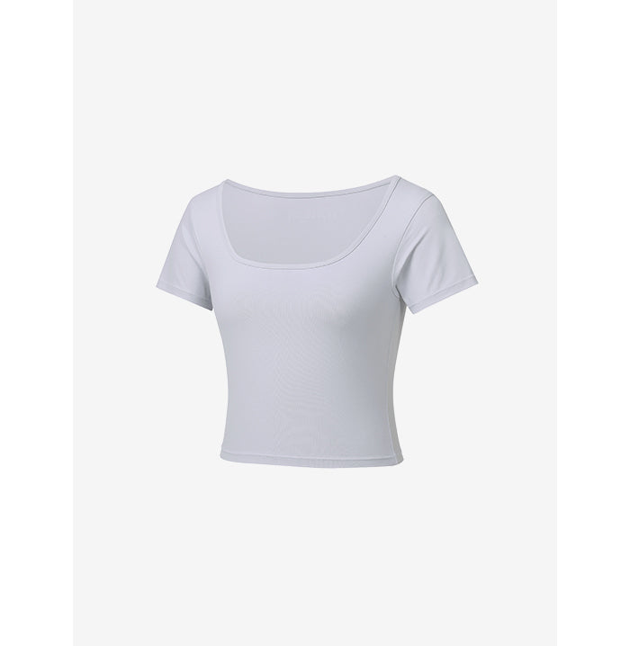 GRANDELINE - El-Soft Square Neck Crop Top 灰薰衣草 商品圖片