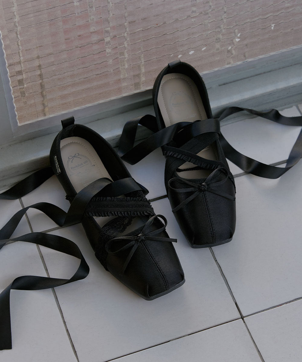 Rockfish Banding Ballet Flats 混材質繩帶