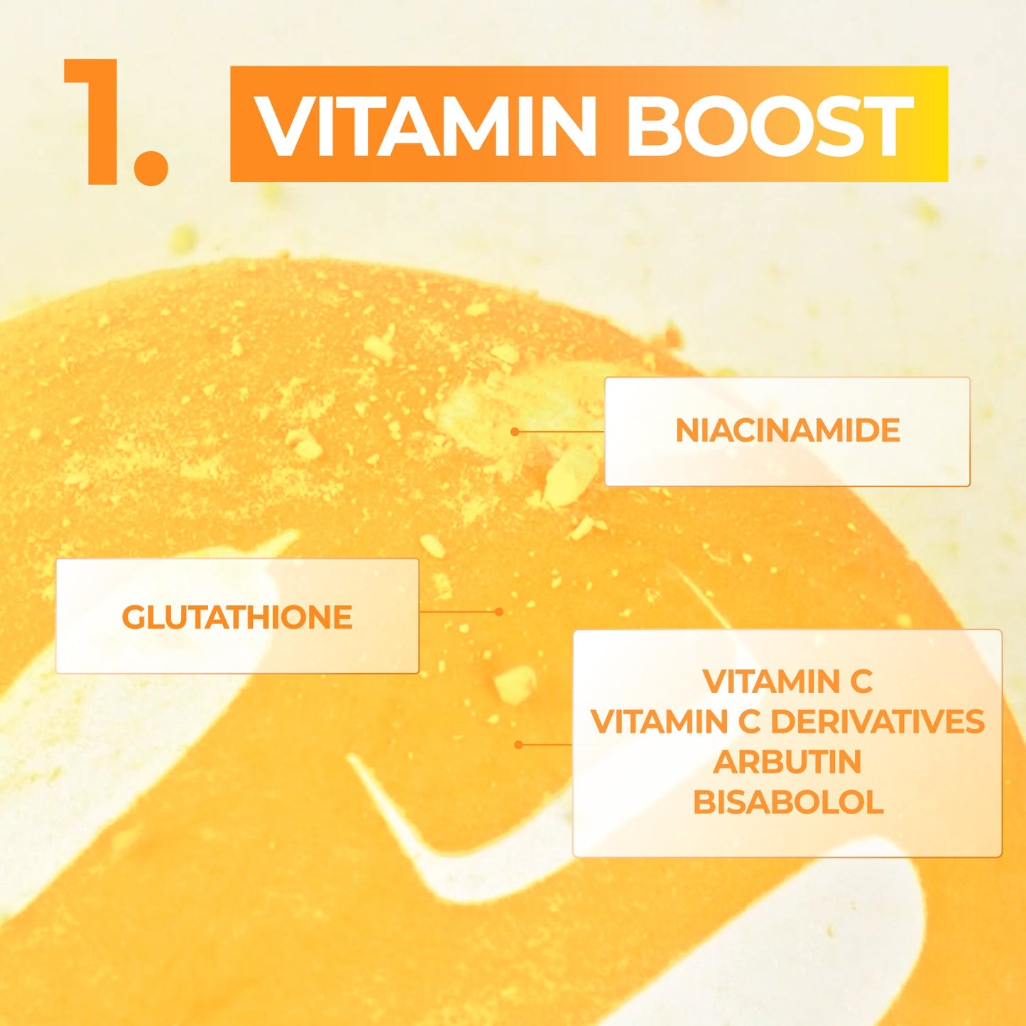 韓國皮膚科力推款·痘印淡走！Numbuzin No.5+ Glutathione Vitamin Concentrated Mask 5號維他命淡斑亮白面膜 4片 細節圖 4