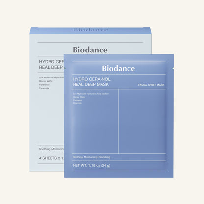 [換季泛紅夜間急救] Biodance Hydro-Ceranol 神經醯胺敏感肌補水面膜 4片 韓國代購 香港