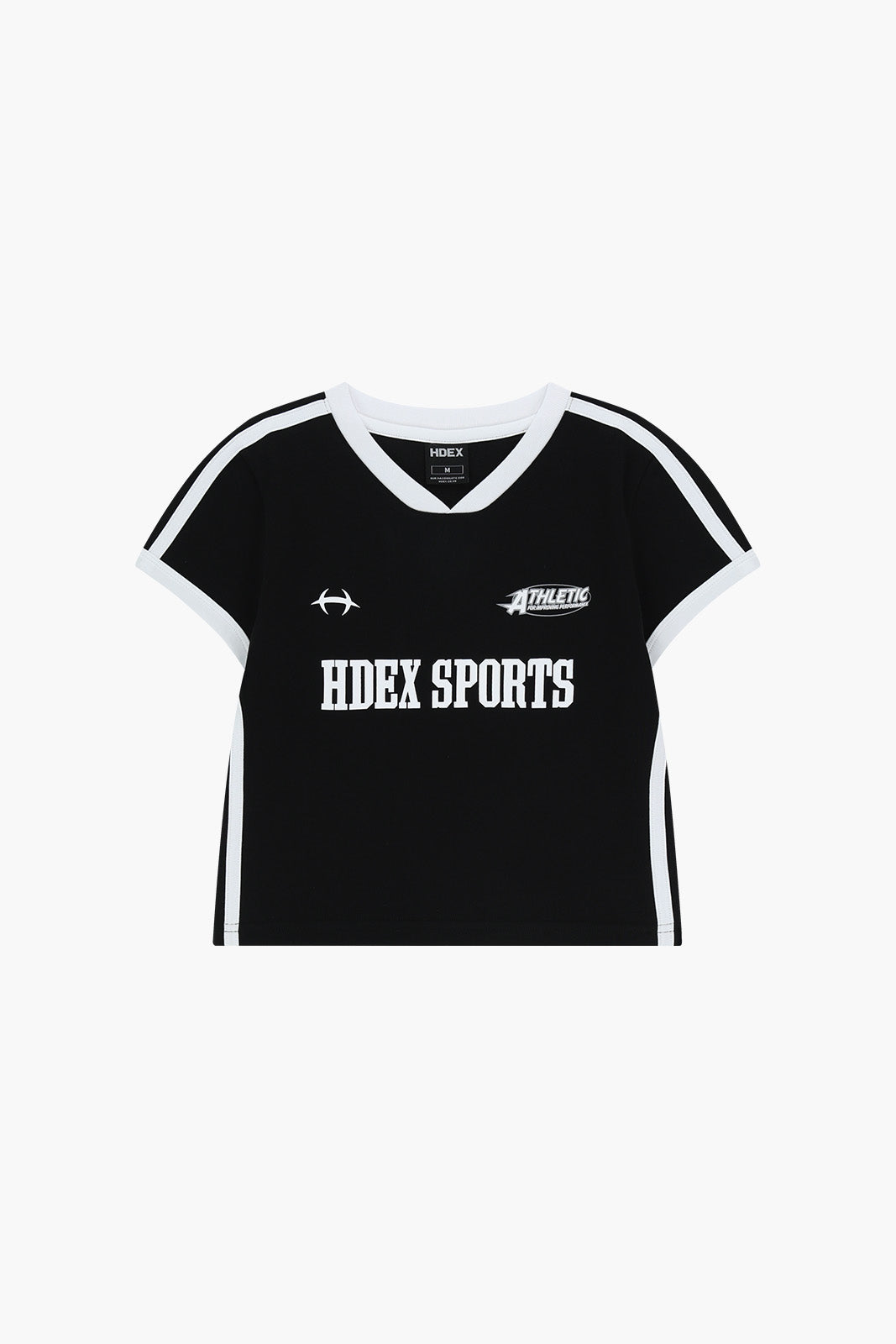 HDEX Sporty Ringer V-Neck Short Sleeve Black - Model 4