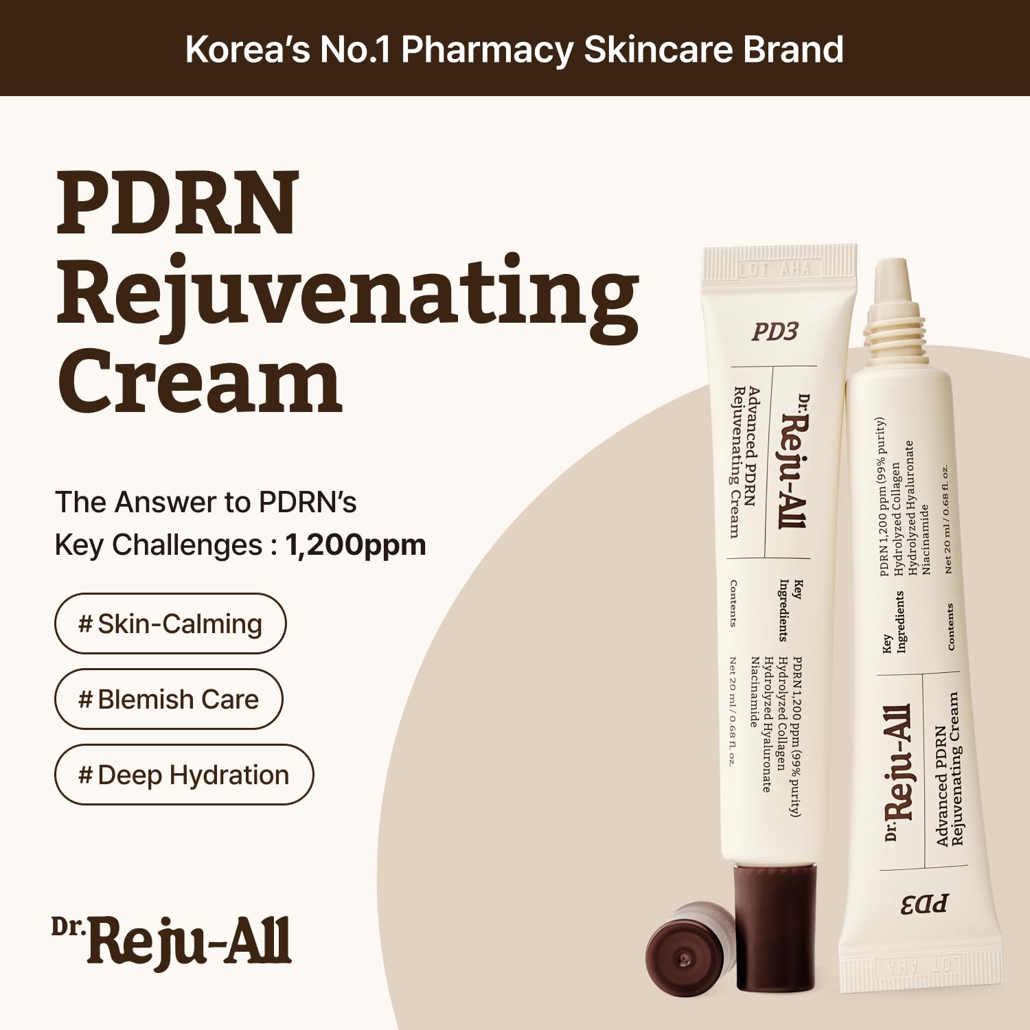 [麗珠蘭PDRN醫美平替] Dr. Reju-All Advanced PDRN Repair Cream 高濃度麗珠蘭修復霜 20ml ‧ 術後修護、保濕舒緩 韓國代購 香港