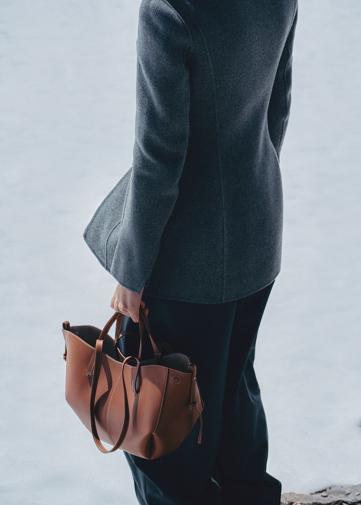 Polène Cyme Mini - Textured Cognac