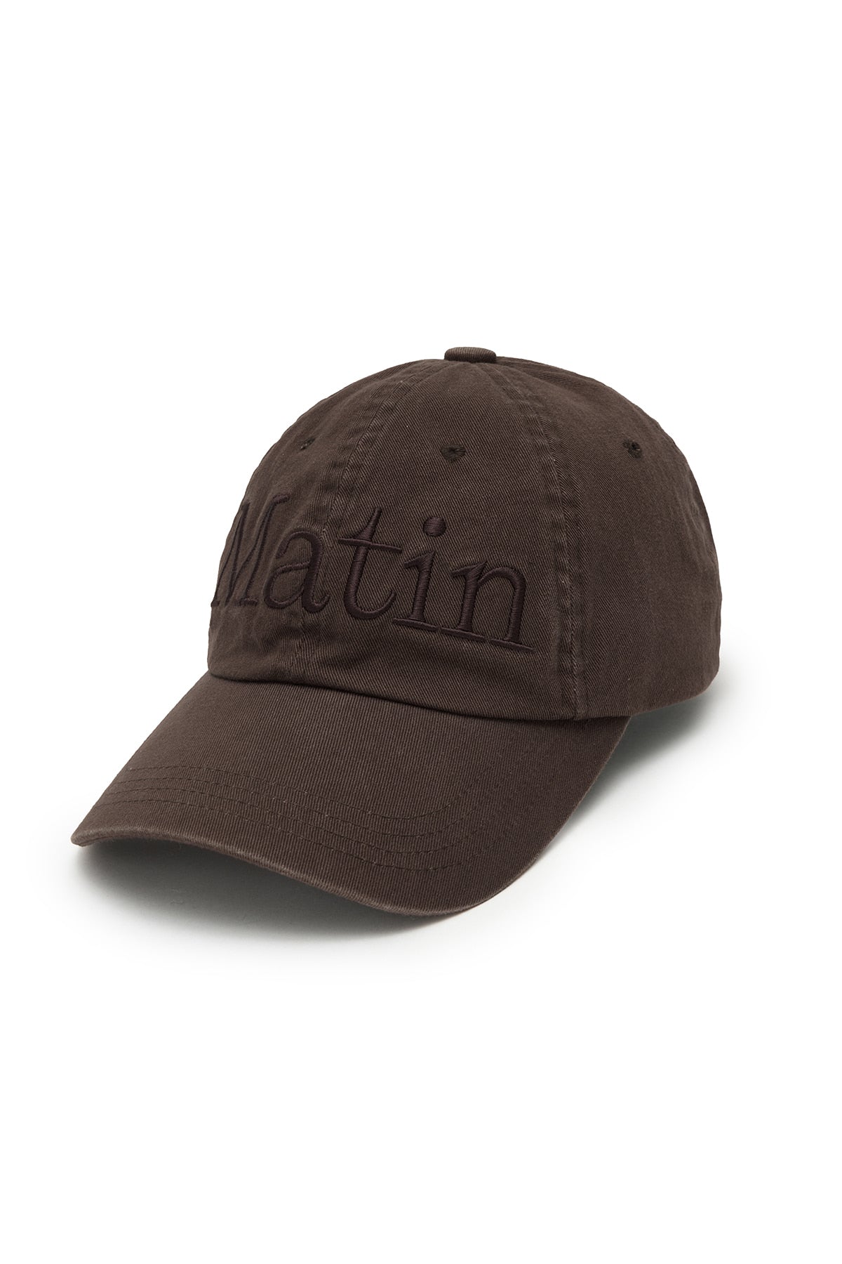Matin Kim Matin Logo Washed Ball Cap in Brown 啡色 細節圖 1