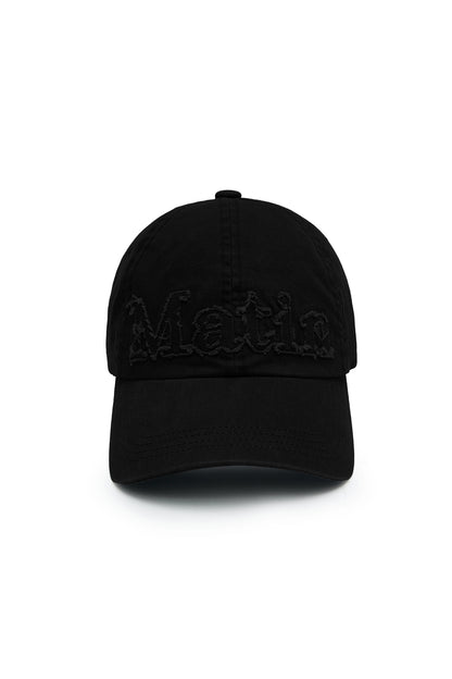 Matin Kim Rough Cut Applique Ball Cap in Black 黑色 棒球帽 韓國代購 香港
