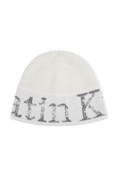 Matin Kim Cracked Logo Light Bucket Beanie in Ivory 象牙白 細節圖 1