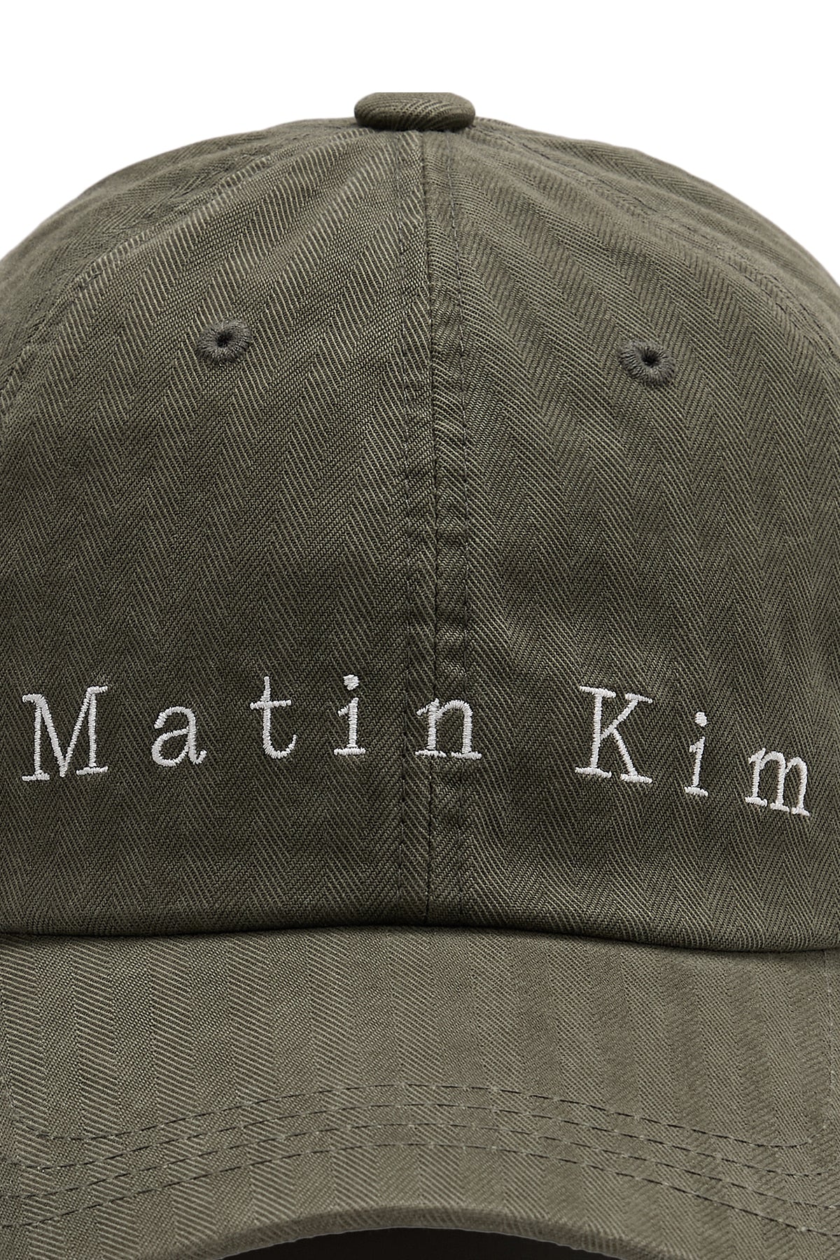 Matin Kim Matin Herringbone Typo Ball Cap in Khaki 卡其色 細節圖 3