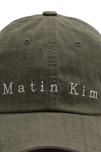 Matin Kim Matin Herringbone Typo Ball Cap in Khaki 卡其色 細節圖 3