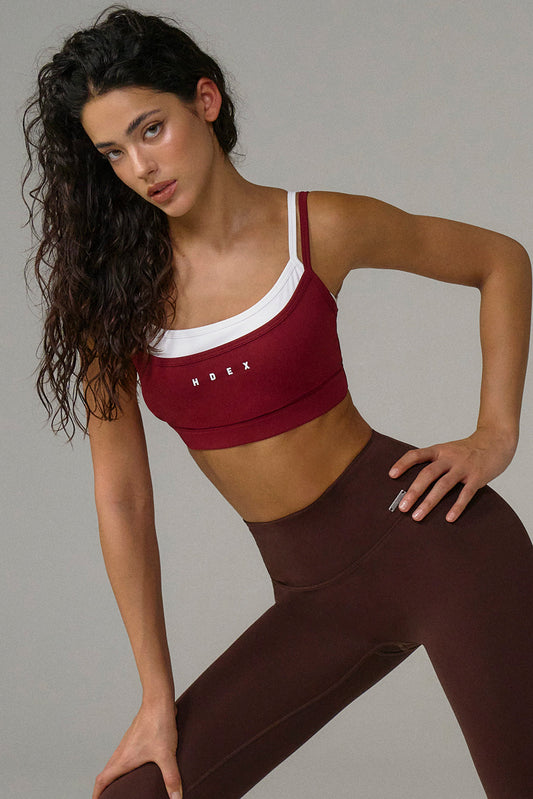 HDEX Light Support Layered Bra Top Cherry Red official image 2