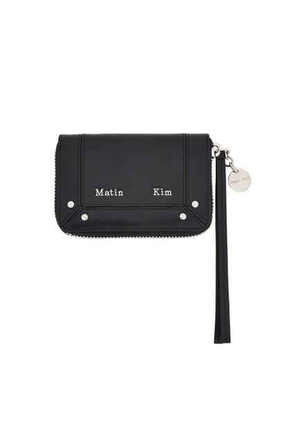 Matin Kim Steel Logo Rivet Compact Wallet in Black 黑色 短夾 韓國代購 香港