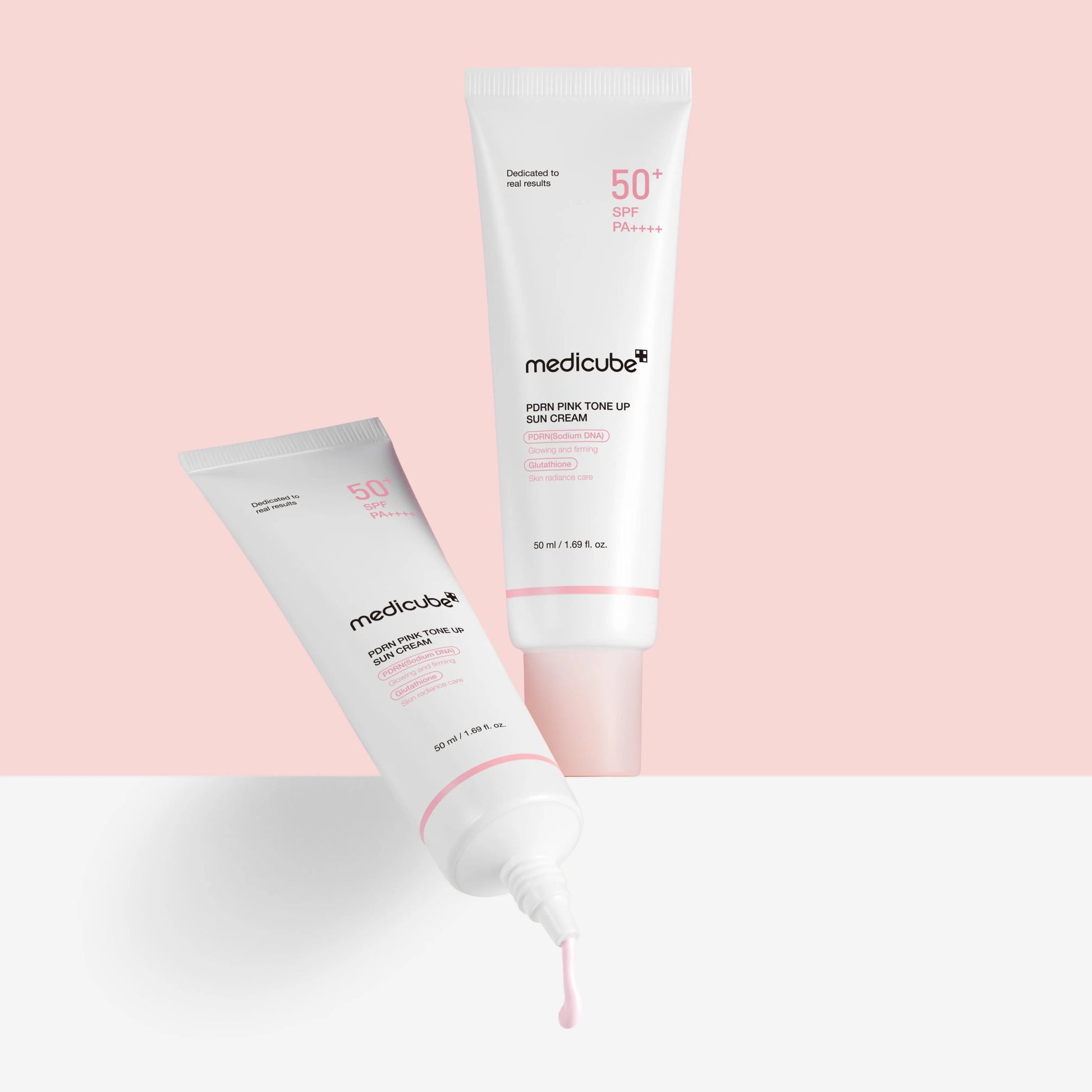 [PDRN修護＋提亮防曬] Medicube PDRN Pink Tone-Up Sun Cream 粉紅提亮防曬 50ml 細節圖 1