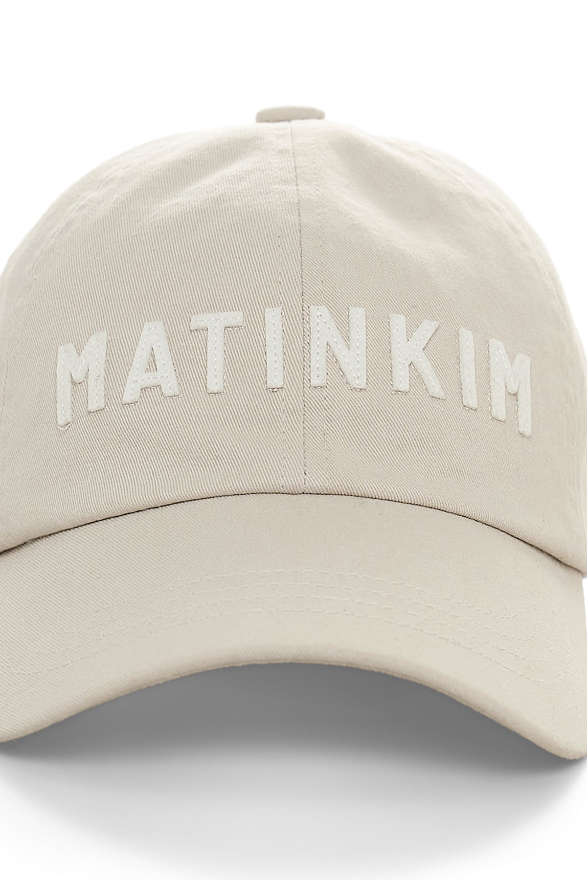 Matin Kim Applique Felt Logo Ball Cap in Light Grey 淺灰色 細節圖 3