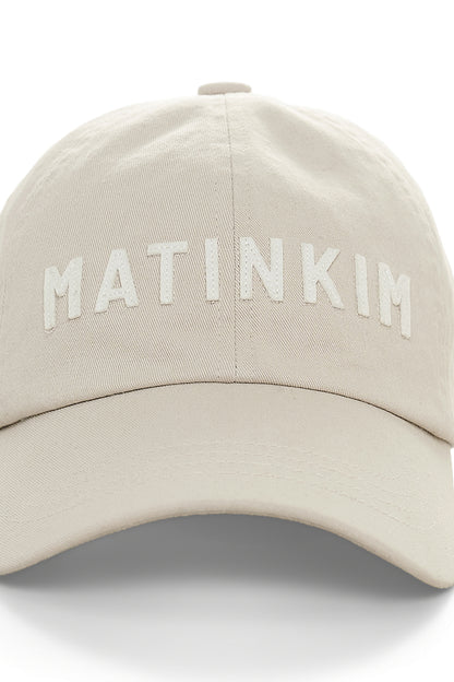 Matin Kim Applique Felt Logo Ball Cap in Light Grey 淺灰色 細節圖 3